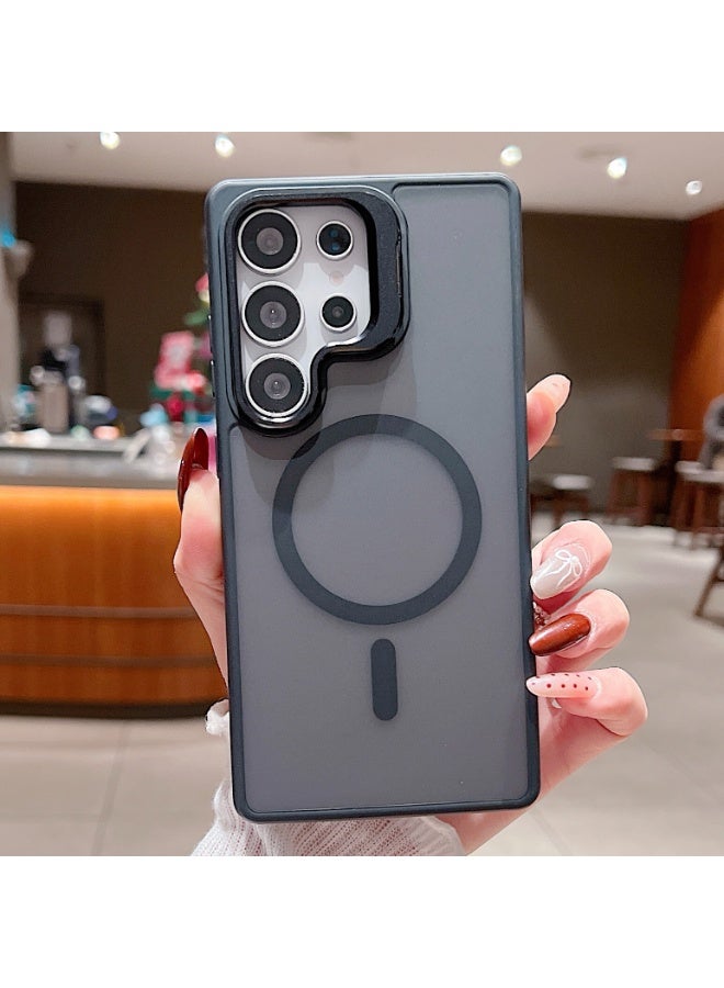 إيغوروف حافظة واقية Samsung S26 Ultra Stand، غطاء خلفي مغناطيسي شبه شفاف غير لامع ومقاوم للصدمات ومتوافق مع MagSafe يتميز بمغناطيسات قوية مدمجة حافظة شاملة فائقة الحماية مصممة لهاتف Galaxy S26 Ultra 5G (أسود) - Image 2